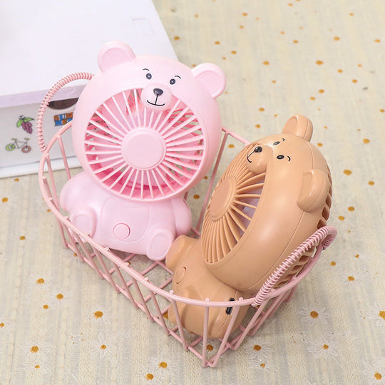 Ventilator de Masă USB Design Urs pentru Femei, Compact și Portabil 4