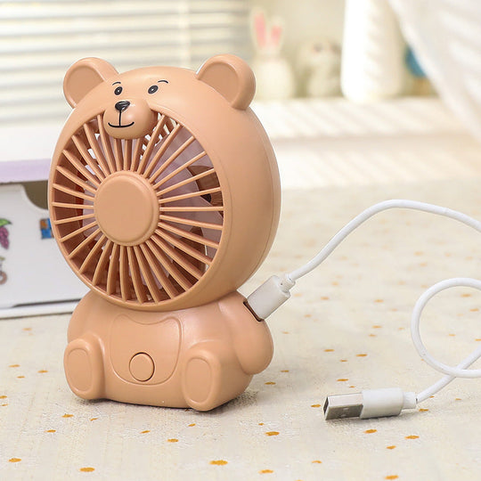 Ventilator de Masă USB Design Urs pentru Femei, Compact și Portabil 5