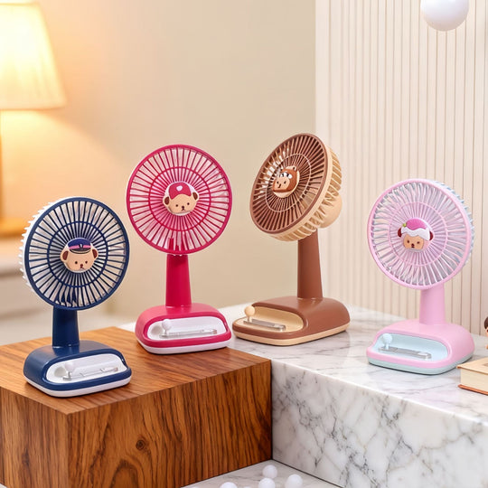 Ventilator de Masă cu Unghi Flexibil pentru Femei, Design Modern și Compact 3
