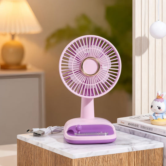 Ventilator de Masă cu Unghi Flexibil pentru Femei, Design Modern și Compact 6
