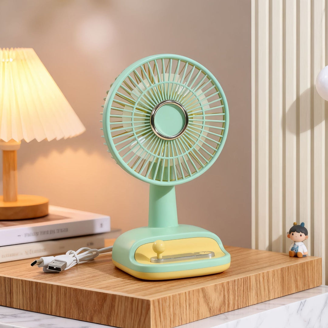 Ventilator de Masă cu Unghi Flexibil pentru Femei, Design Modern și Compact 8