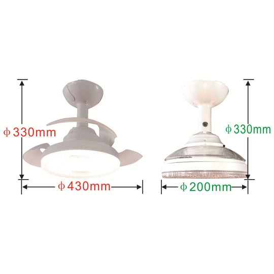 Ventilator de Tavan Modern cu Telecomandă și Iluminare LED 2
