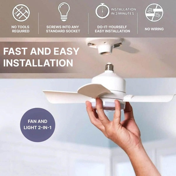Ventilator de Tavan cu Iluminare LED și Telecomandă, Design Modern pentru Interior 1