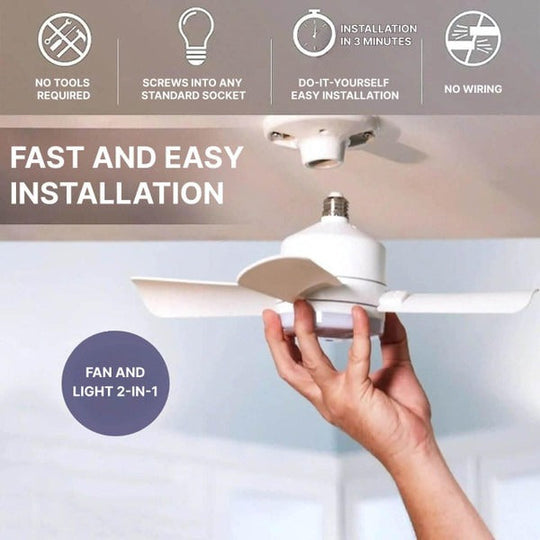 Ventilator de Tavan cu Iluminare LED și Telecomandă, Design Modern pentru Interior 1