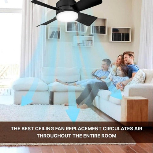Ventilator de Tavan cu Iluminare LED și Telecomandă, Design Modern pentru Interior 6