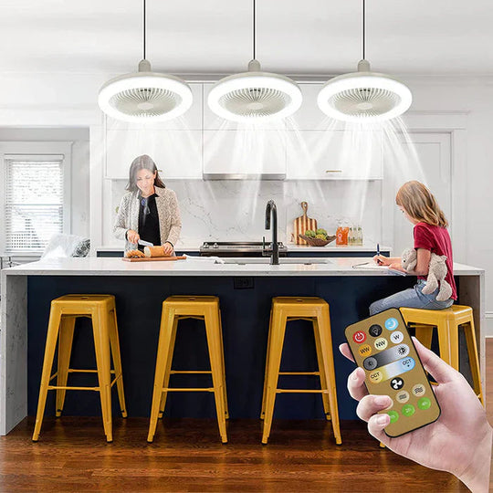 Ventilator de Tavan cu LED și Telecomandă, Design Modern pentru Interior 7