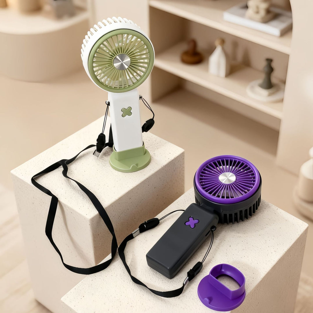 Ventilator de birou portabil unisex cu cap înclinat reglabil și baterie reîncărcabilă 3