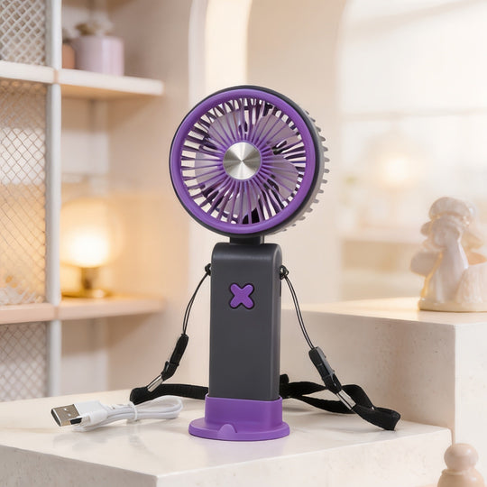 Ventilator de birou portabil unisex cu cap înclinat reglabil și baterie reîncărcabilă 5