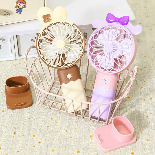 Ventilator de mână portabil pentru femei cu design ergonomic 4