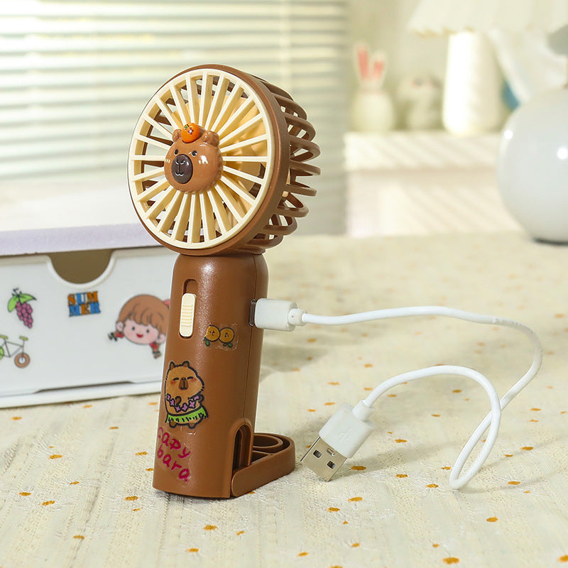 Ventilator de mână portabil unisex cu lumină LED și clemă 5