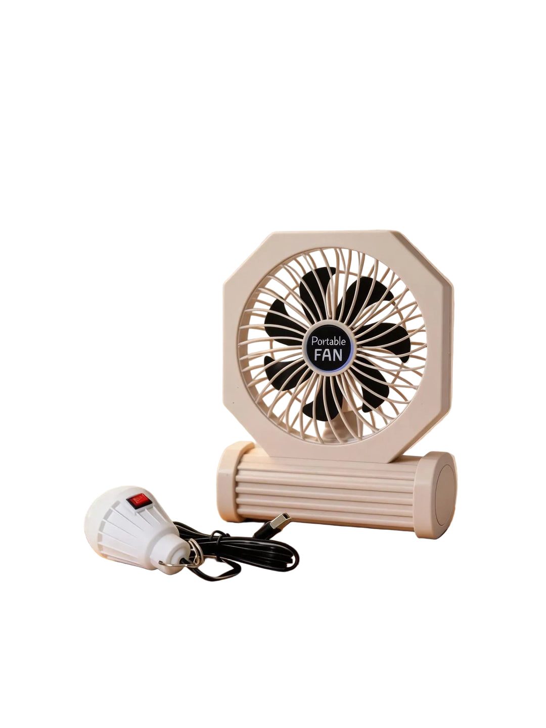 Ventilator de masă portabil cu bază din lemn 0