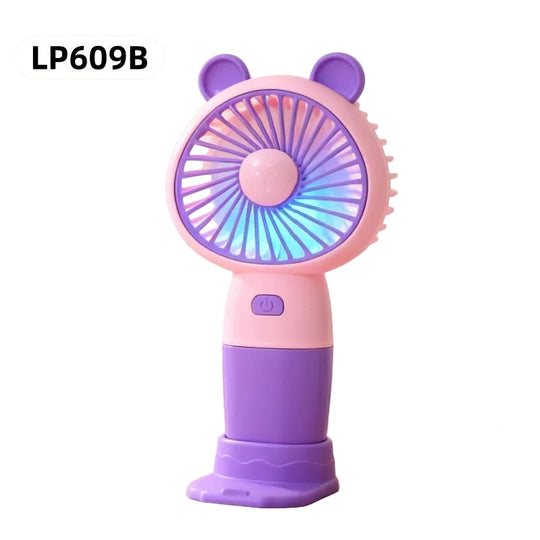 Ventilator de masă portabil unisex cu lumină LED și motor silențios 0