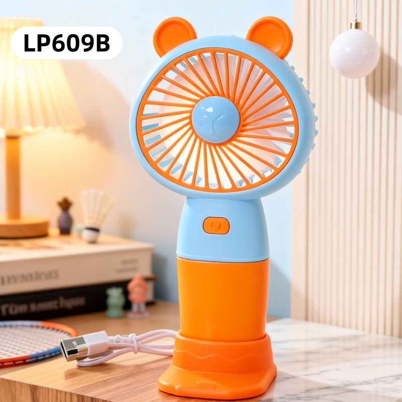 Ventilator de masă portabil unisex cu lumină LED și motor silențios 11