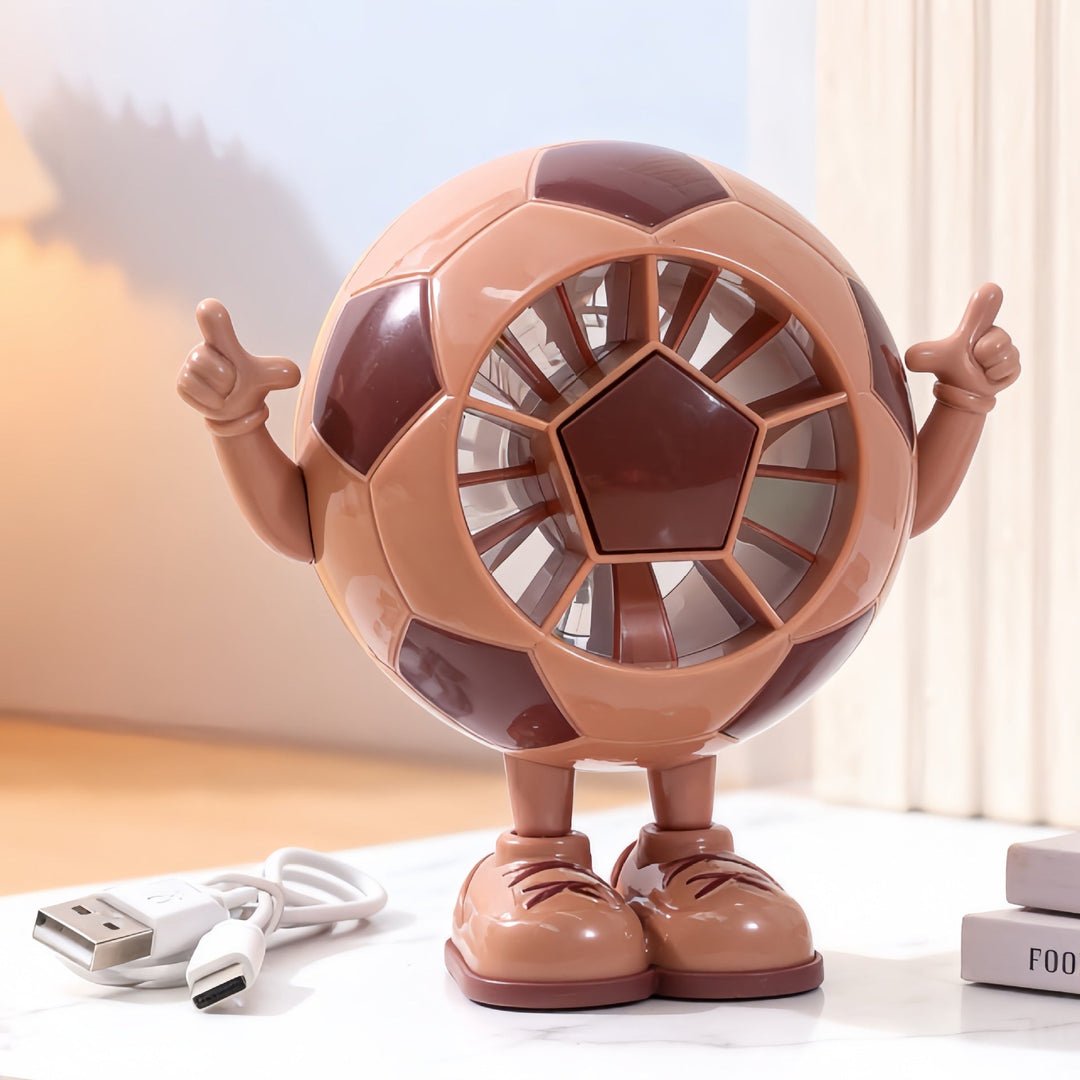 Ventilator de masă unisex compact cu design figurat și motor silențios USB 1