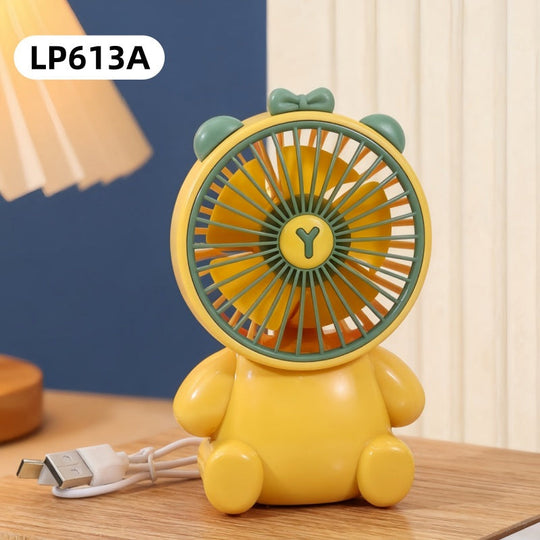 Ventilator de masă unisex compact cu design figurat și motor silențios USB 17