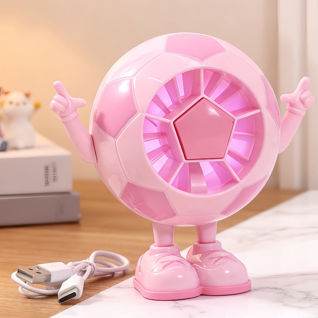 Ventilator de masă unisex compact cu design figurat și motor silențios USB 24