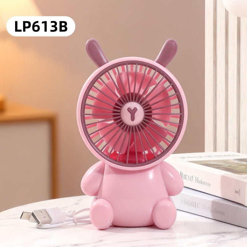 Ventilator de masă unisex compact cu design figurat și motor silențios USB 27
