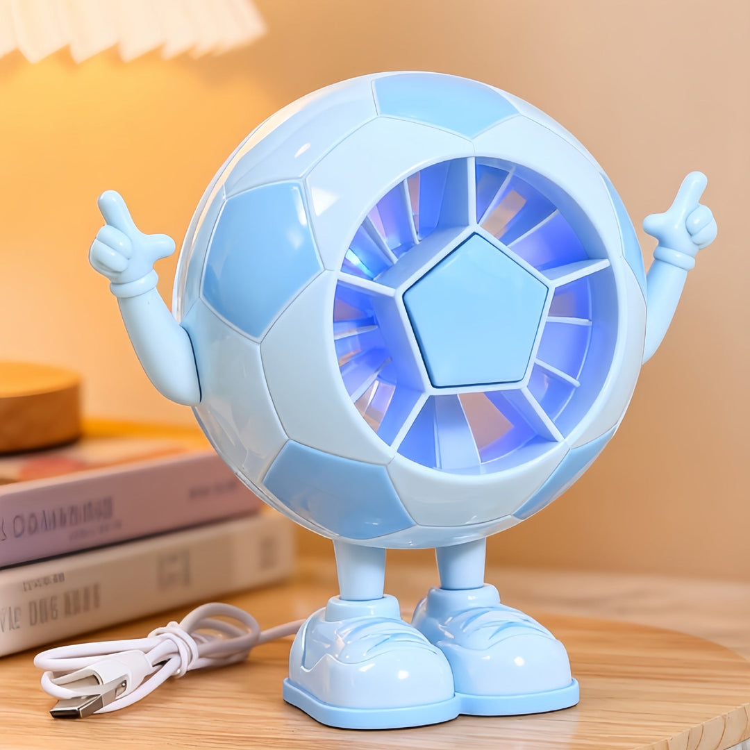 Ventilator de masă unisex compact cu design figurat și motor silențios USB 3