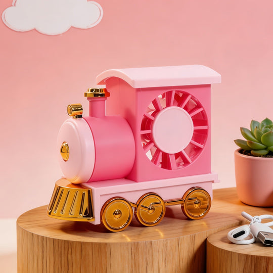 Ventilator de masă unisex compact cu design figurat și motor silențios USB 6