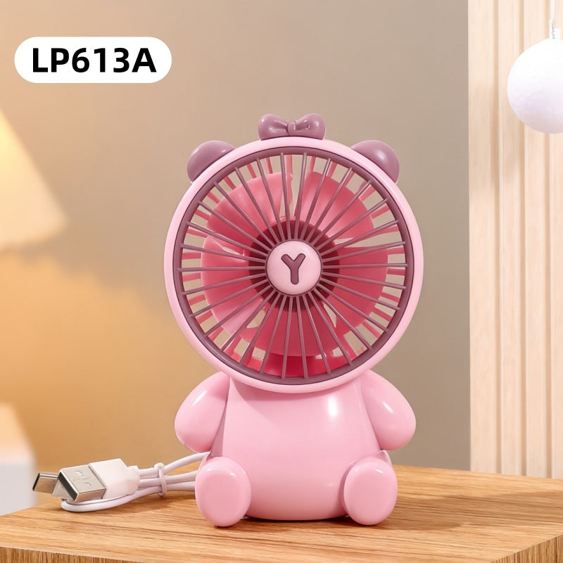 Ventilator de masă unisex compact cu design figurat și motor silențios USB 8