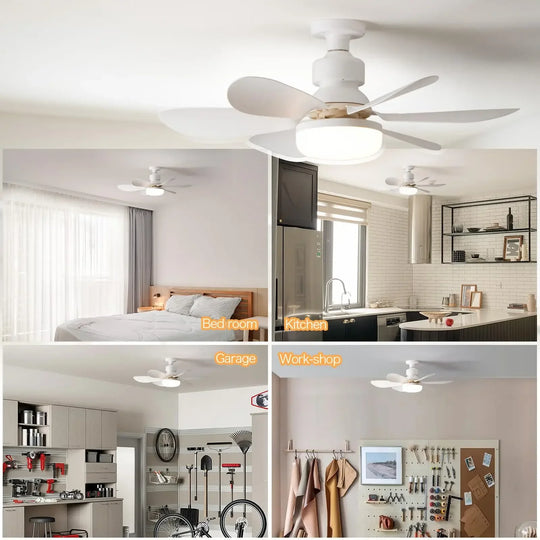 Ventilator de tavan cu lumină LED și telecomandă pentru interior 0