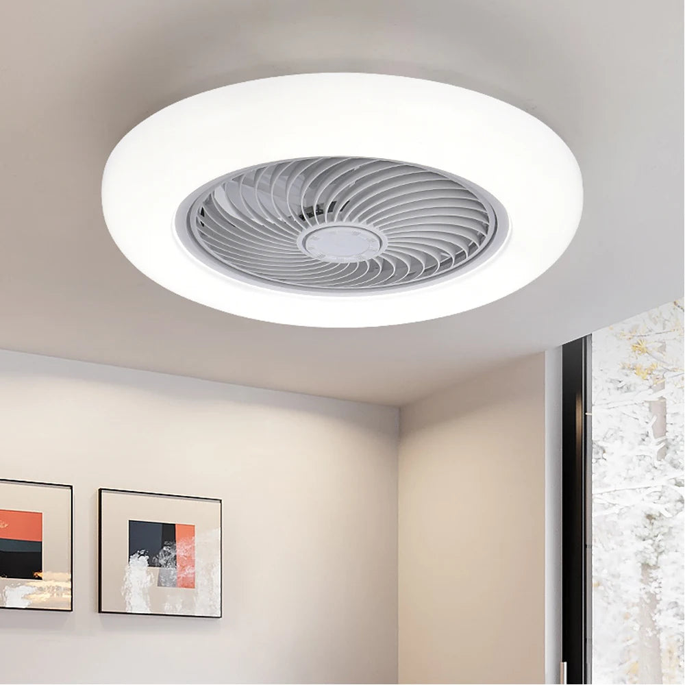 Ventilator de tavan cu lumină și telecomandă pentru dormitor 0