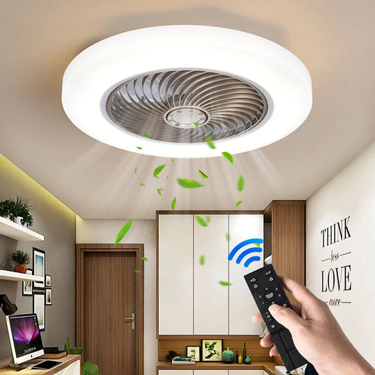 Ventilator de tavan cu lumină și telecomandă pentru dormitor 1