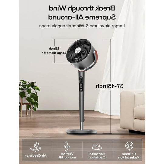 Ventilator pe picior unisex cu control inteligent și suport reglabil 2