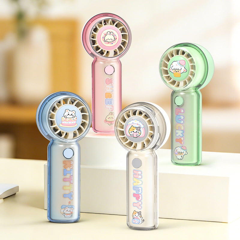 Ventilator portabil unisex cu design pisică și motor silențios 4