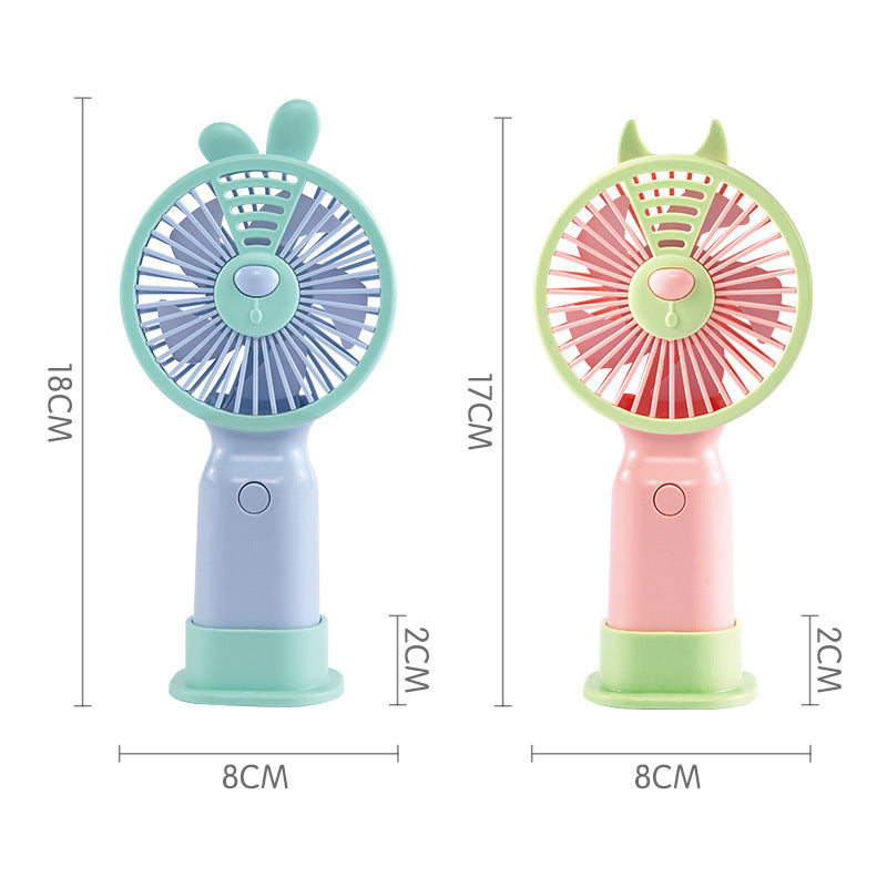 Ventilator portabil unisex cu design tematic iepuraș 3