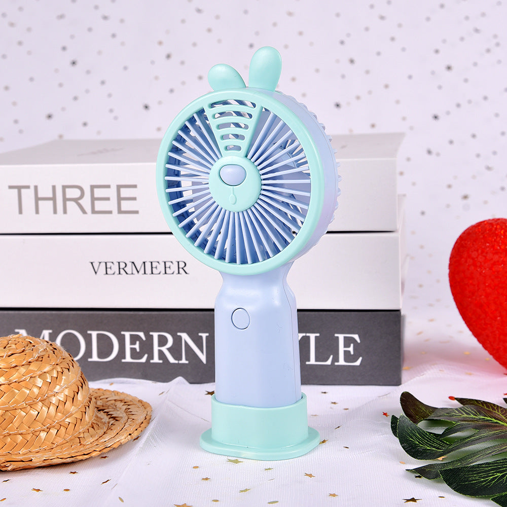 Ventilator portabil unisex cu design tematic iepuraș 5