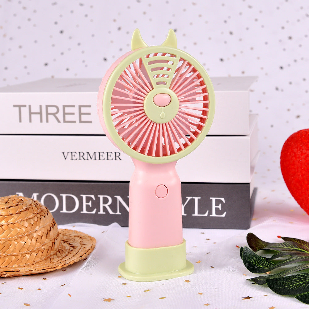 Ventilator portabil unisex cu design tematic iepuraș 6