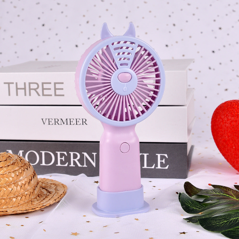 Ventilator portabil unisex cu design tematic iepuraș 7