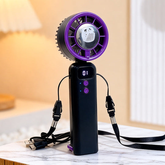 Ventilator portabil unisex cu funcție de ceață și încărcare USB 7