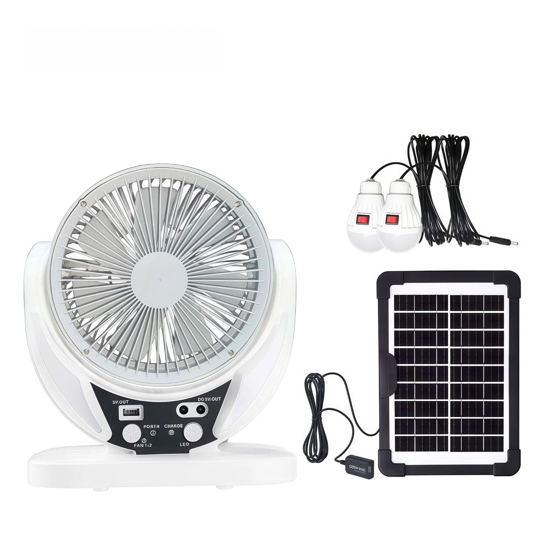 Ventilator portabil unisex cu iluminare LED și încărcare USB pentru camping 0