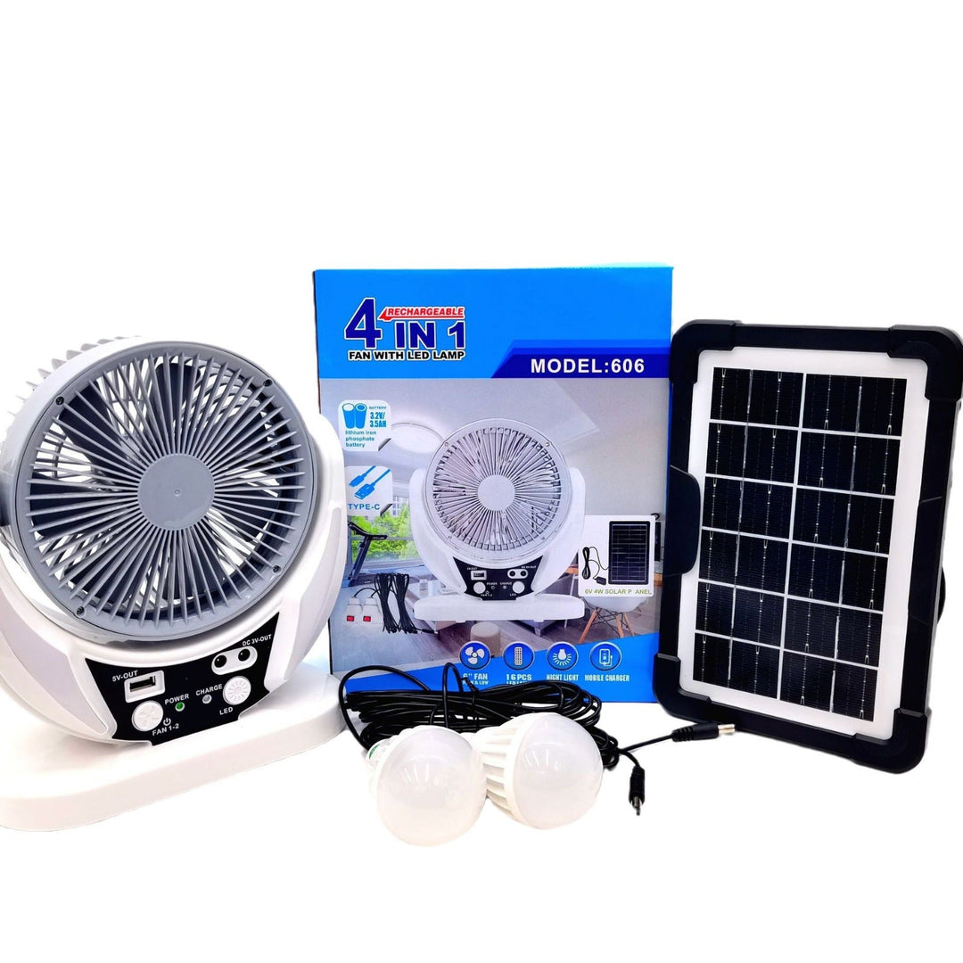 Ventilator portabil unisex cu iluminare LED și încărcare USB pentru camping 3