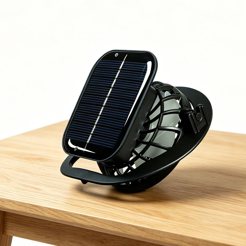 Ventilator portabil unisex cu panou solar integrat pentru utilizare outdoor 1