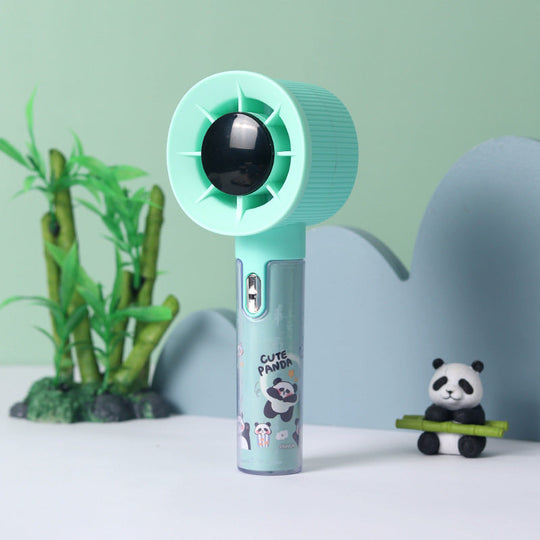 Ventilator portabil unisex cu umidificator integrat și design panda 1