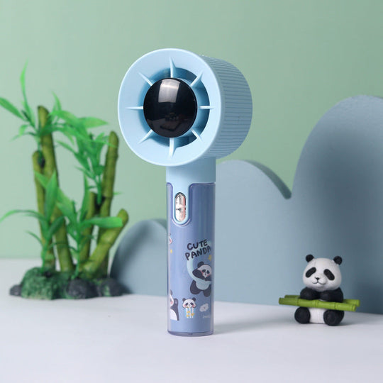 Ventilator portabil unisex cu umidificator integrat și design panda 2