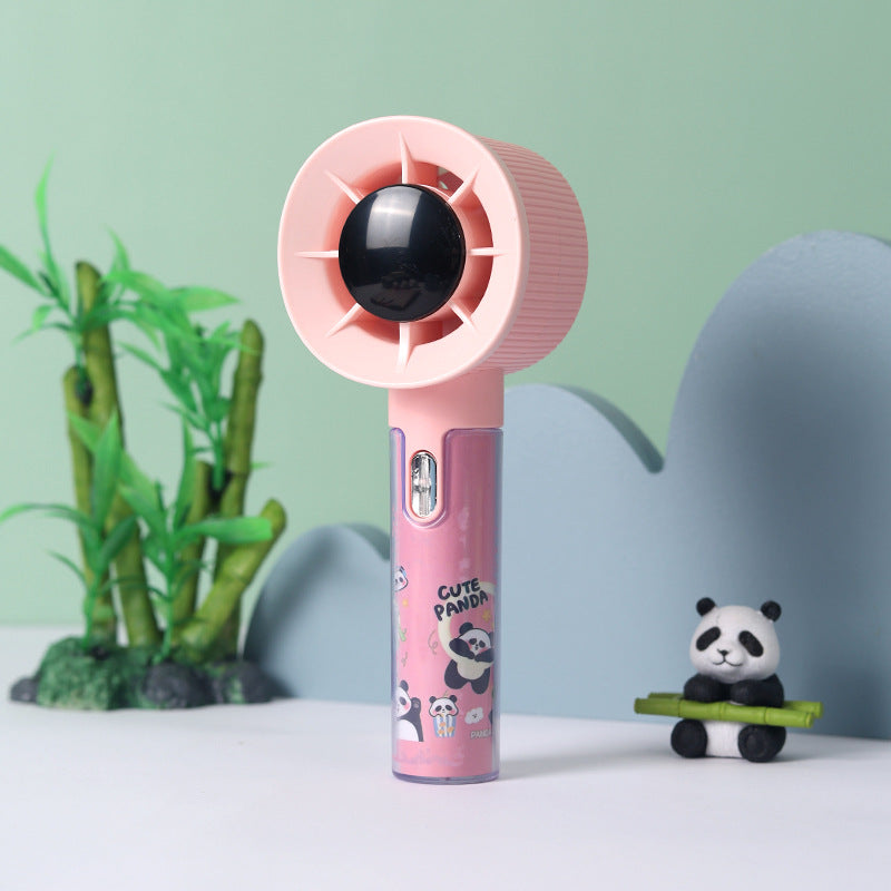 Ventilator portabil unisex cu umidificator integrat și design panda 3