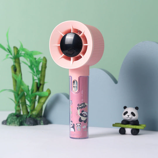 Ventilator portabil unisex cu umidificator integrat și design panda 3
