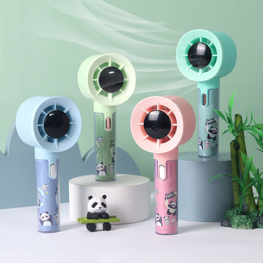 Ventilator portabil unisex cu umidificator integrat și design panda 4
