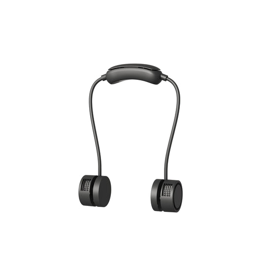 Ventilator portabil unisex pentru gât cu mini ventilatoare duble și încărcare USB 5