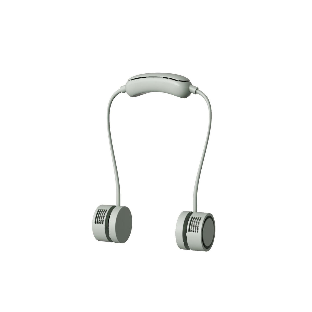 Ventilator portabil unisex pentru gât cu mini ventilatoare duble și încărcare USB 6