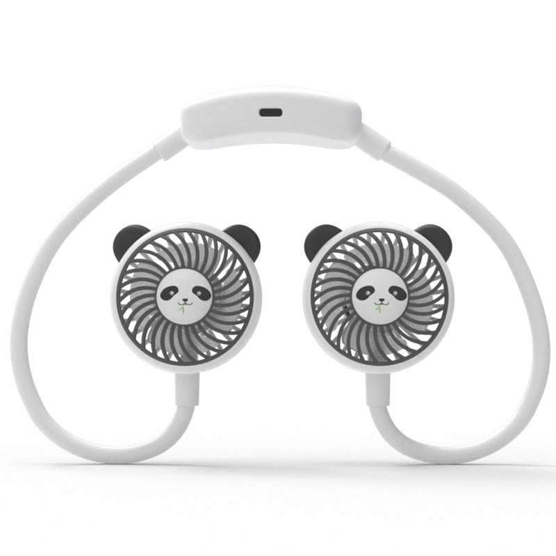 Ventilator unisex portabil pentru gât cu design panda 0