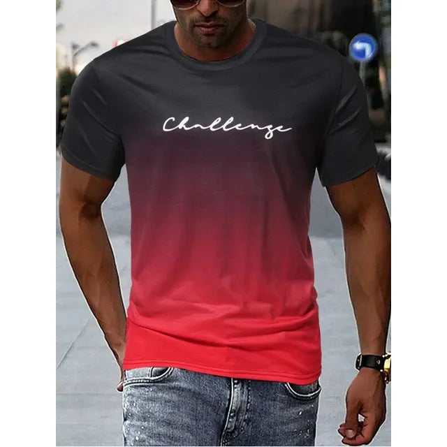 Herre T-shirt Vintage Gradient 100% Bomuld-1