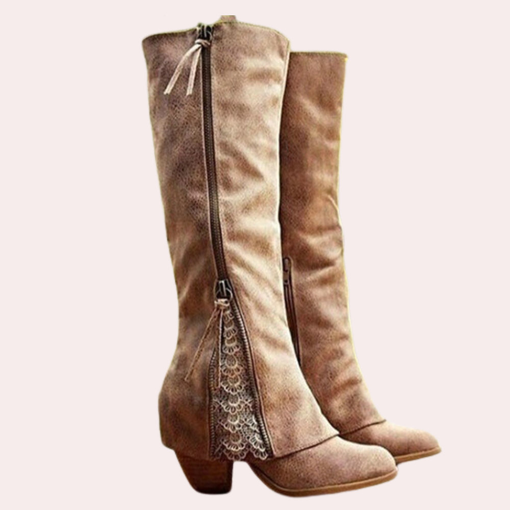 Vrouwen Hoge Hakken Vintage Stijl Støvles 4