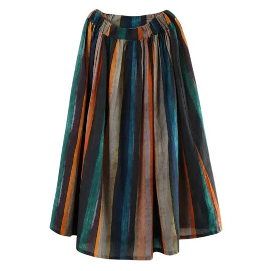 Vrouwen Retro Rok Gestreept 0