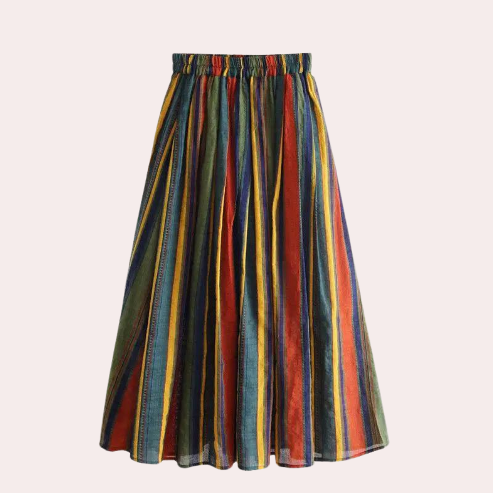 Vrouwen Retro Rok Gestreept 1