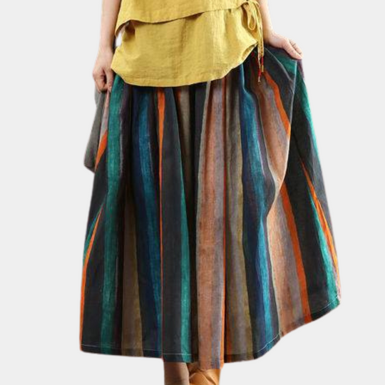 Vrouwen Retro Rok Gestreept 2